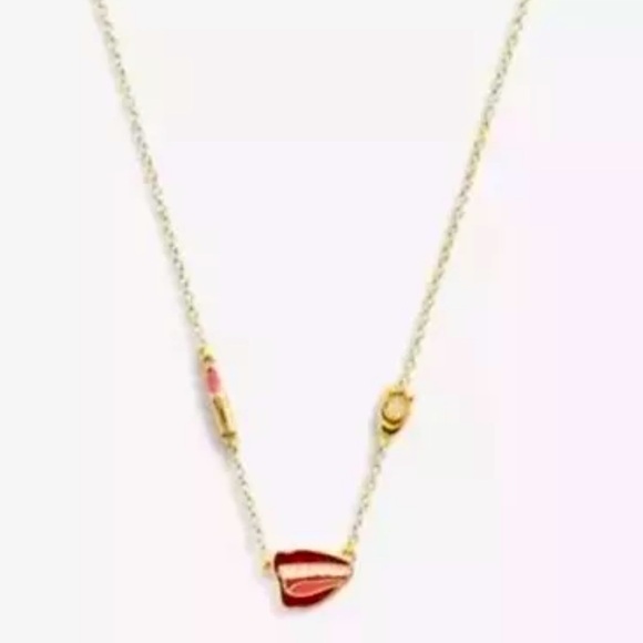 COACH X Tom Wesselmann Designer Lips & Lipstick Pendant Necklace 16” + 2” NEW - Picture 2 of 5